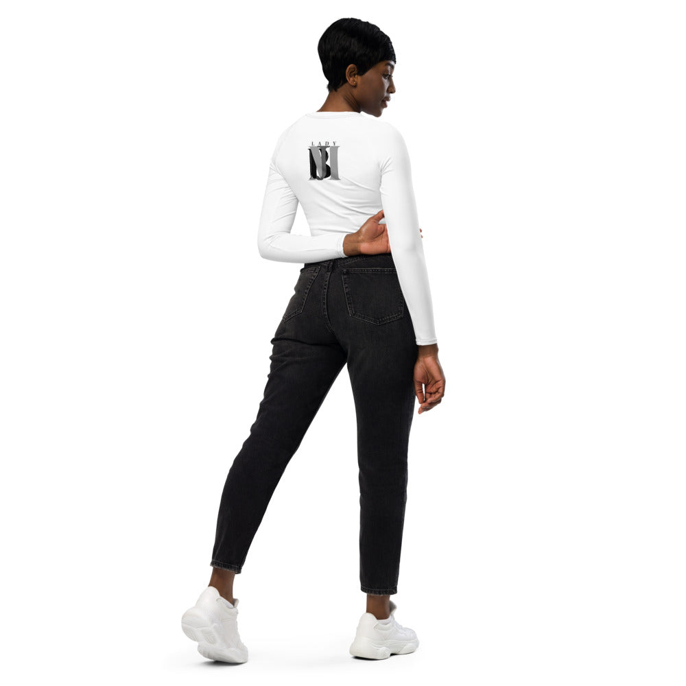 Queen Code Long-sleeve Crop Top